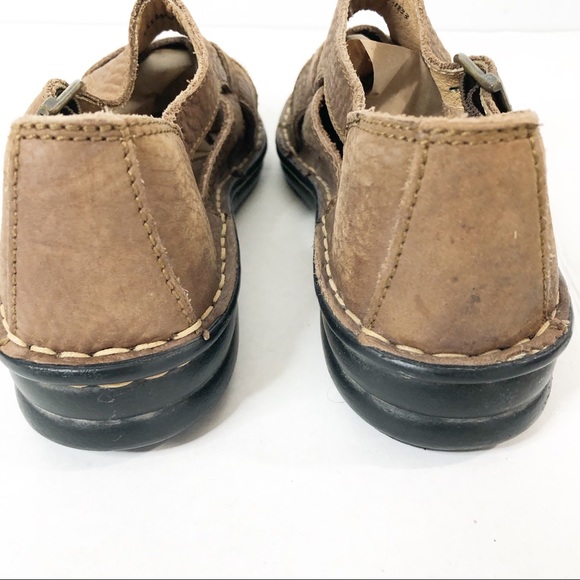 BORN Brown Leather Woven Sandals Size 7.5 - Picture 10 of 13